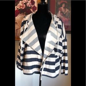 Striped nautical inspired on trend hoodie